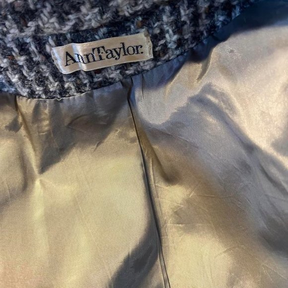 Vintage! Ann Taylor Braefair Wool Tweed coat vintage JUNIOR 9/10 - Picture 5 of 8